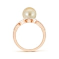 thumbnail image 2 of ANGARA Solitaire Golden South Sea Cultured Pearl Bypass Ring with Diamonds in 14K Rose Gold for Women | June Birthstone, Birthday, Anniversary, Jewelry Gift for Women | Pearl Ring, 2 of 8