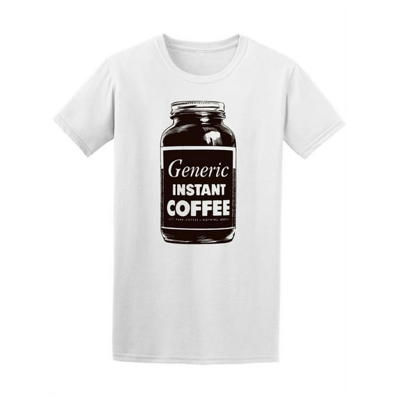 Instant Coffee Retro Clip Art T-Shirt Men -Image by Shutterstock, Male Medium