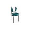 thumbnail image 2 of Retro Diner Chair - Chrome Steel Frame, Upholstered Box Seat, 'V' Back - Home & Restaurant Seating, 2 of 2