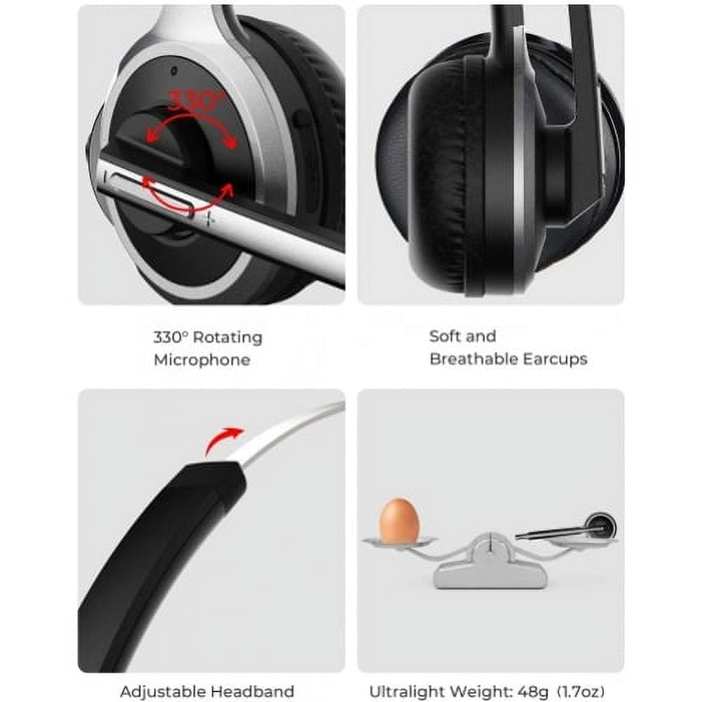 Microphone Wireless Headphone for Google Pixel 8a/6a/6 Pro - Headset Bluetooth Earphone Hands-free Noise Isolation