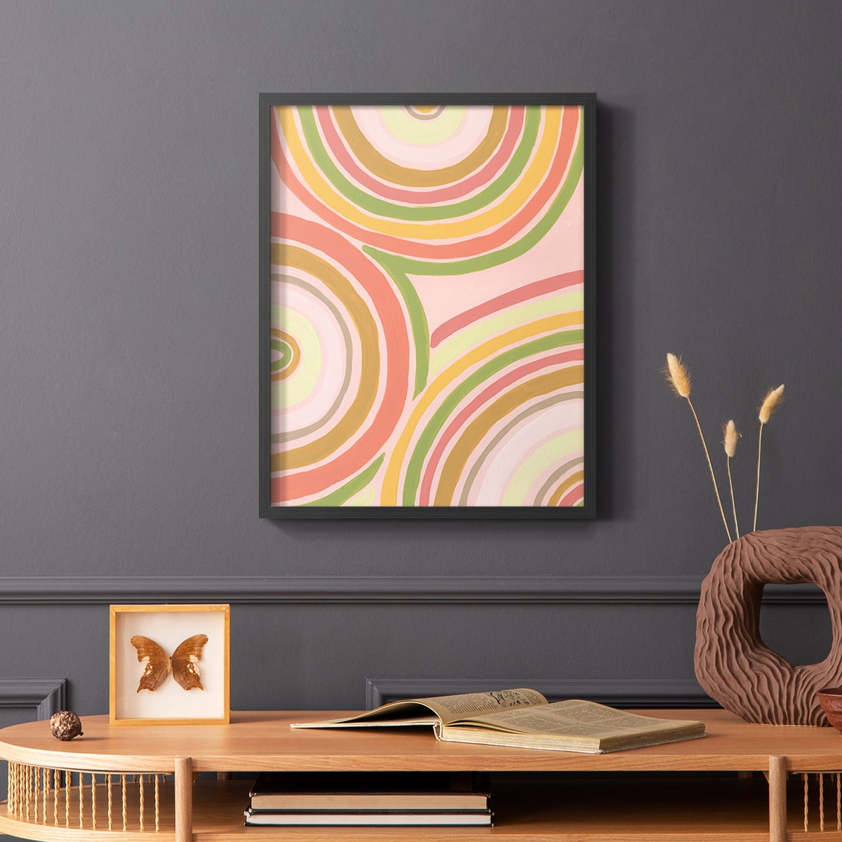 Abstract Rainbow II in Paper Solid Wood 8 x 10 Framed Print