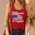 thumbnail image 2 of 250th Anniversary USA Tank Tops Women - 250 Years of Freedom | We the People USA Flag Tanks Vest, Patriotic Racerback Tank for 4th of July, 2 of 6