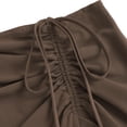 thumbnail image 6 of Women's Asymmetrical Ruffle Wrap Midi Skirts Flowy Western Cowgirl Skirts (Brown S), 6 of 6