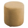 thumbnail image 2 of Slipcover Stretch Ottoman Furniture Protector Round Couch Sofa Cover Home Light Light Yellow, 2 of 7