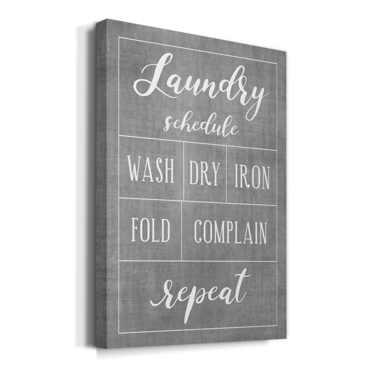 Laundry Schedule Premium Gallery Wrapped Canvas - Ready to Hang