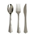 thumbnail image 3 of Efavormart 75 Pack Silver 7" Disposable Plastic Cutlery Set Classic Design Disposable Flatware, 3 of 7
