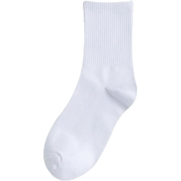 SUSIELADY Classic White Crew Athletic Socks, Cotton Blend