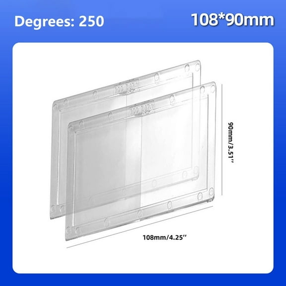 2Pcs Magnification Welding Lens 3.51X4.25 In Welding Cheater Lens Welding Helmet Magnifying Glass Reading Glasses Soldering Tool