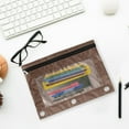 thumbnail image 4 of Uxgjfwu Pencil Case Three Hole Cloth Double Layer Mesh Large Capacity Zipper Organizer for Sch-ool Office Supplies 2 Pack, 4 of 9