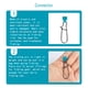 thumbnail image 5 of Paquete de 12 aparejos de pesca Naiovety conector de diapositivas de plomo color Verde, 5 of 6