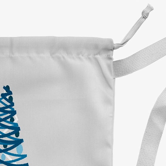Simply Daisy Oh Christmas Tree 28 x 36 in Blue Laundry Bag