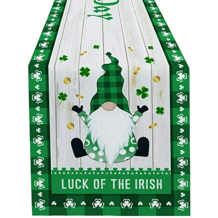 

St. Patrick s Day Printed Dining Table Runner For Family Holiday Parties Decor