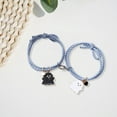 thumbnail image 3 of comerut 2Pcs Elastic Rope Love Heart Magnet Suction Bracelet Halloween Ghost Pendant Couple Bracelet Men Women Jewelry Gift, 3 of 7