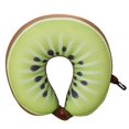 thumbnail image 1 of Almohada para el cuello en forma de U Sandía Kiwi Naranja Almohadas de frutas de dibujos animados Masaje para el cuello Cojín de viaje para automóvil Inevent JJ17667-06, 1 of 6