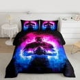thumbnail image 2 of Homewish Football Gamer Full Size Comforter Sets 3-Piece for Boys,Sport Gaming Rugby Bedding Comforter Set,Abstract Gradient Blue Pink Lightweight Bedding Sets,Microfiber Bedroom Decor, 2 of 8