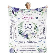 65th Birthday Gifts for Women, Women 65th Birthday Decorations, 65th Birthday Gifts for Her, Birthday Blanket Birthday Gifts Ideas for Grandma, Mom, Sister, Wife, Friend, Aunt, Soft Blanket(30"x40")