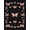 Pink Black, Pattern 1, variant on ODIKA Gothic Decorative Vintage Butterfly Print Symmetrical Goth Moth for Entryway, Kitchen, Mudroom, Stain Resistant Flatwoven