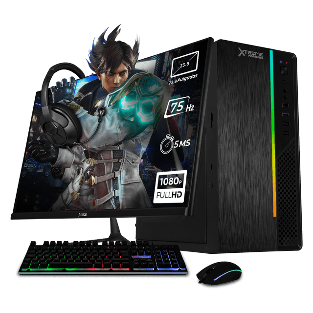 Xtreme PC Intel Quad Core J4125 2.7 Ghz 16GB SSD 500GB Monitor 23.8 WIFI