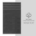 thumbnail image 4 of American Soft Linen Luxury Turkish Hand Towel Set, 100% Cotton 4 Piece Hand Face Towels for Bathroom and Kitchen, Dark Gray, 4 of 9