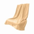 thumbnail image 5 of AuroraX Cozy Thick Solid Fleece Throw Blanket Beige Soft Blanket for Office Nap 27"x39" Throw, 5 of 5