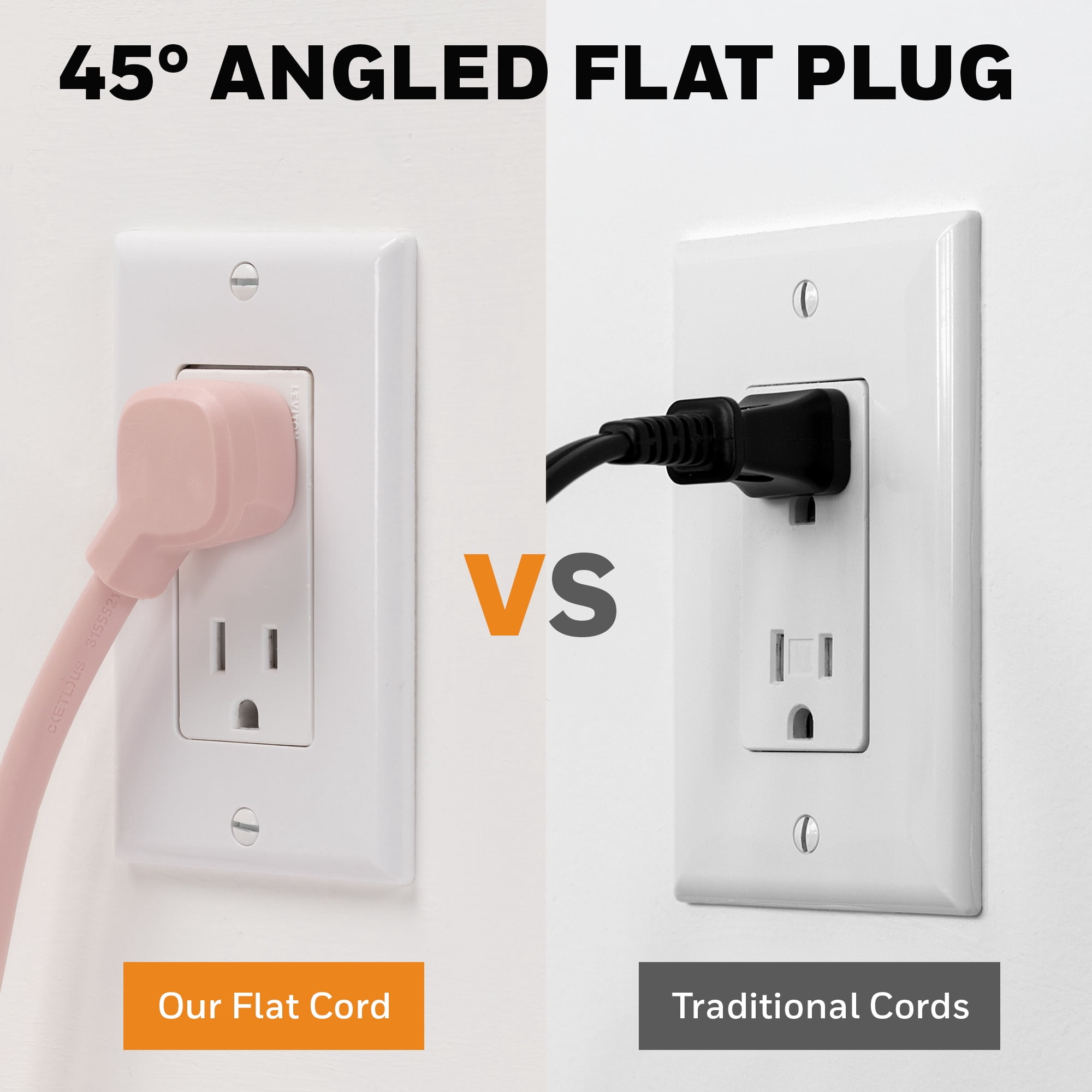 Honeywell Power Cube, 3 Outlets + USB-C & USB-A, 4 ft Cord, Flat Plug, Pink