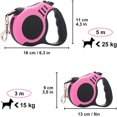 thumbnail image 3 of ZHAOCHENG Correa para Perros, Correa Retráctil para Perros de 3 m, para Perros Pequeños, Medianos y Grandes, Rosa, 3 of 5