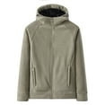 thumbnail image 3 of Gfyviroh Men's Fleece Coats with Hood Full Zip Long Sleeve Winter Jackets with Pockets Big and Tall Men Hooded Jackets, 3 of 6