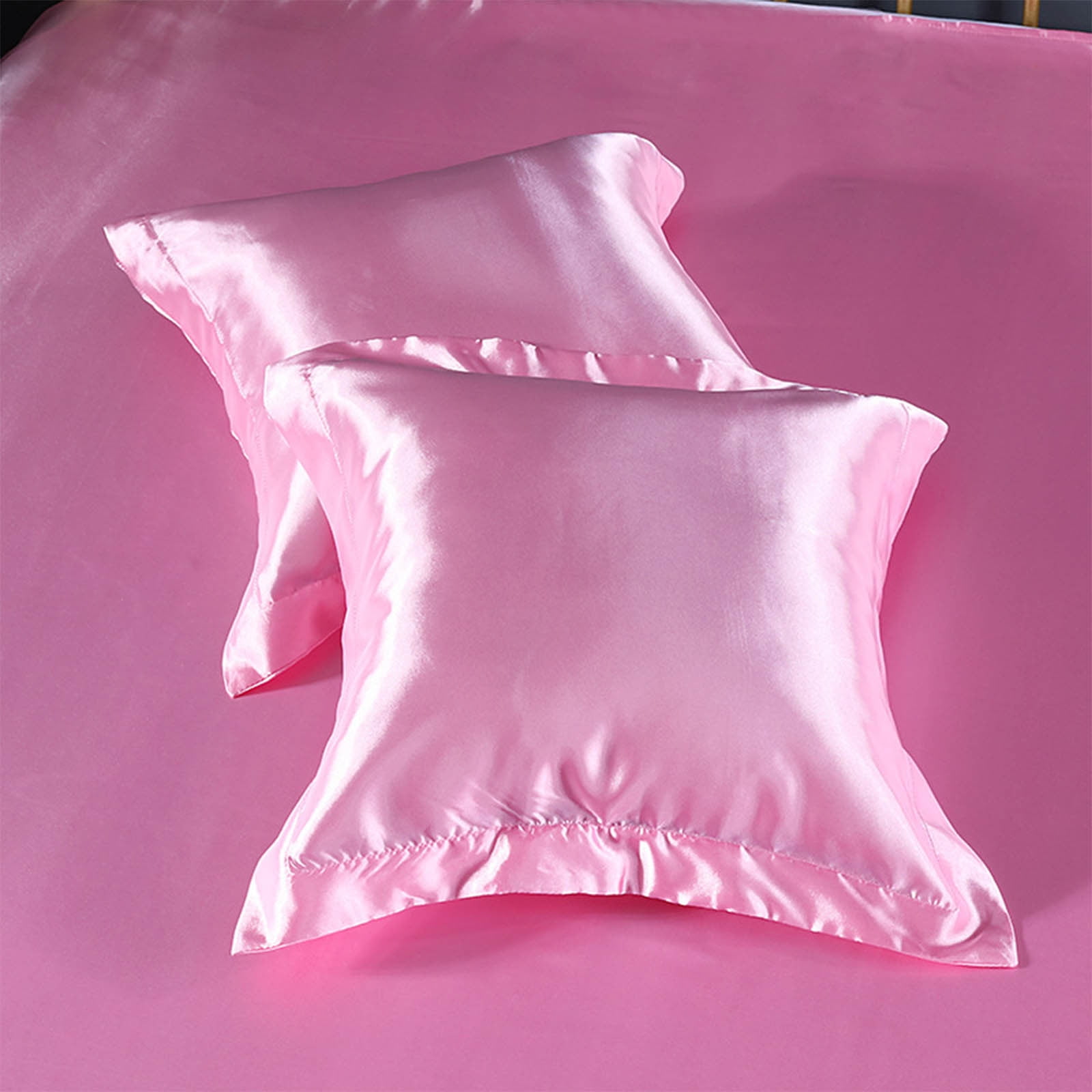 JilgTeok 2 Packs 1pcs Simulated Silk Pillowcase for Hair and Skin Pillow Covers for Cooling Sleep Women Men Skin Friendly