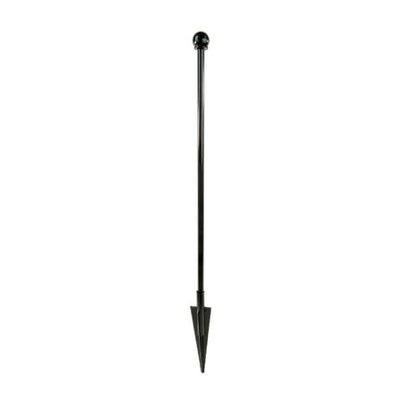 Yardlink Black Steel Multi-Style Fence Post and Stake  48 inch H