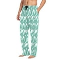 thumbnail image 5 of Cats milk teal cute pattern Men's Relaxed Fit Drawstring Sleep Pajama Pant, 5 of 5