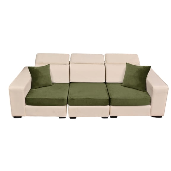 Set of 3 Elastic Sofa Protectors and 2 Cushion Cover Quick Setups