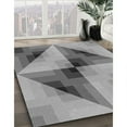 thumbnail image 2 of Ahgly Company Indoor Round Patterned Carbon Gray Area Rugs, 5' Round, 2 of 6