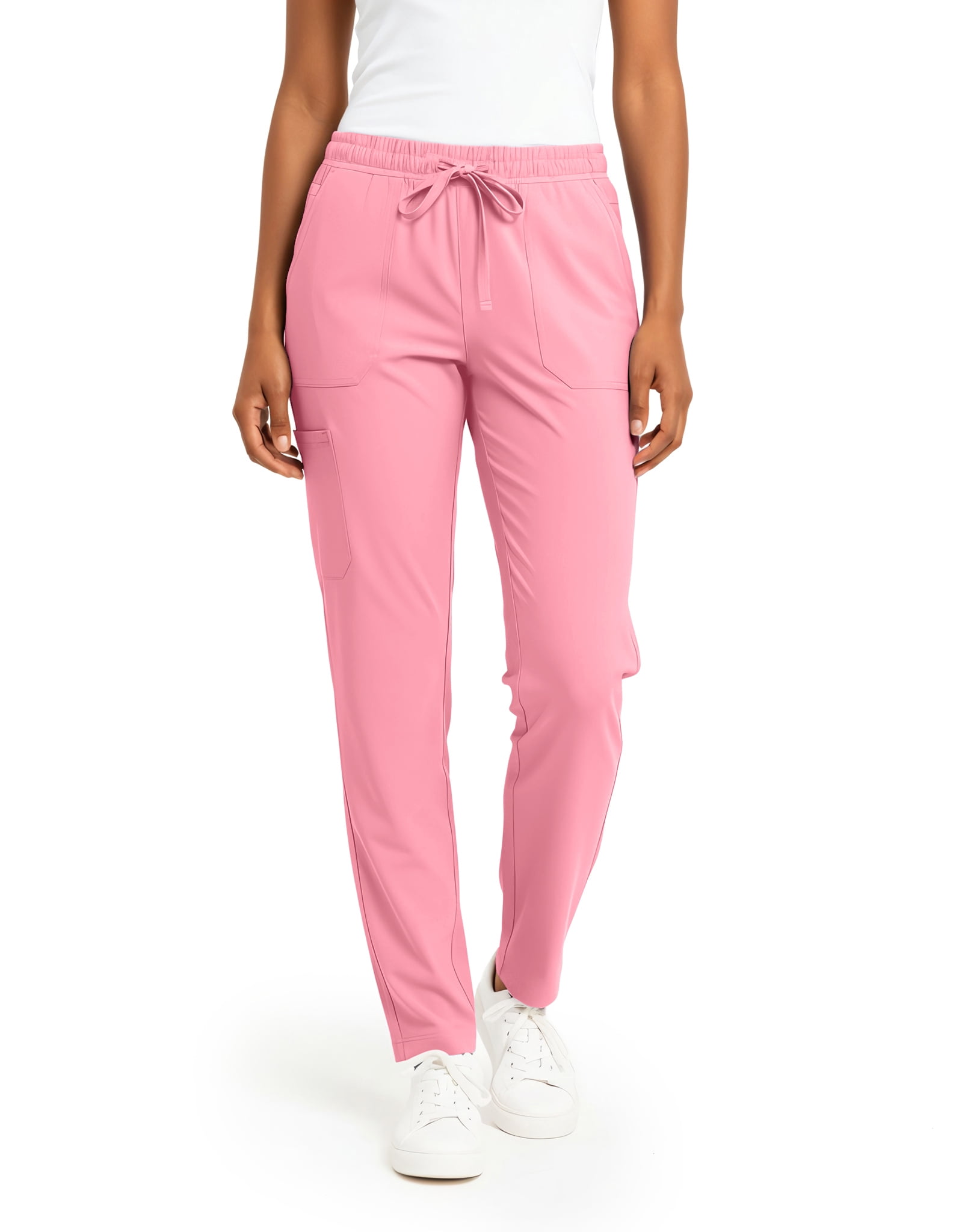Hey Collection Women’s 5-Pocket Anti-Wrinkle Medical Scrub Set – V-Neck Top & Straight Leg Pants, Comfortable Flexible Nursing Uniforms