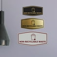 thumbnail image 3 of Fancy Non-Recyclable waste Sign (Blue) - Medium, 3 of 5