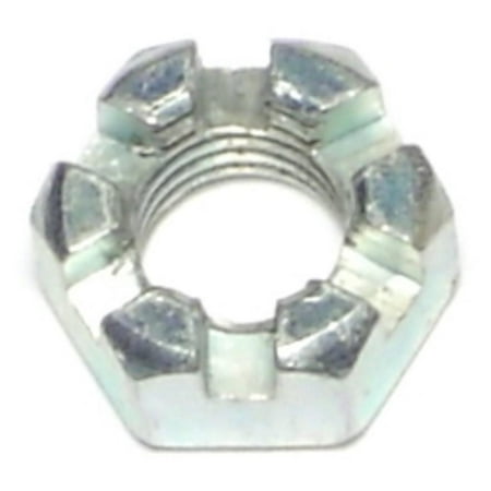 

5/16 -18 Zinc Plated Steel Coarse Thread Slotted Hex Nuts (16 pcs.)