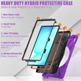 thumbnail image 3 of Funda para Samsung Galaxy Tab S10 FE+ Plus de 13,1 pulgadas, modelo 2025 (X620/X626B), funda de silicona resistente con asa, soporte de 360 ​​grados, correa y soporte para S Pen., 3 of 9