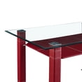 thumbnail image 3 of Comedor Bossa Líbano 6 Sillas Estructura Acero Tapizadas Vinil Color Vino Mesa Cristal Templado 150cm x 90cm x 75cm, 3 of 5