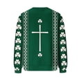 thumbnail image 4 of St. Patrick's Day Sweatshirt for Women Waffle Knit Crewneck Long Sleeve Casual Loose Fit Pullover Sweatshirts (S, Green), 4 of 5