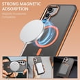 thumbnail image 2 of Case for Samsung Galaxy S24 Plus Magnetic [Compatible with Magsafe], Translucent Matte Back Phone Case for Samsung S24 Plus, Anti-Slip Shockproof Military Grade Drop Protection Cover- Orange, 2 of 7