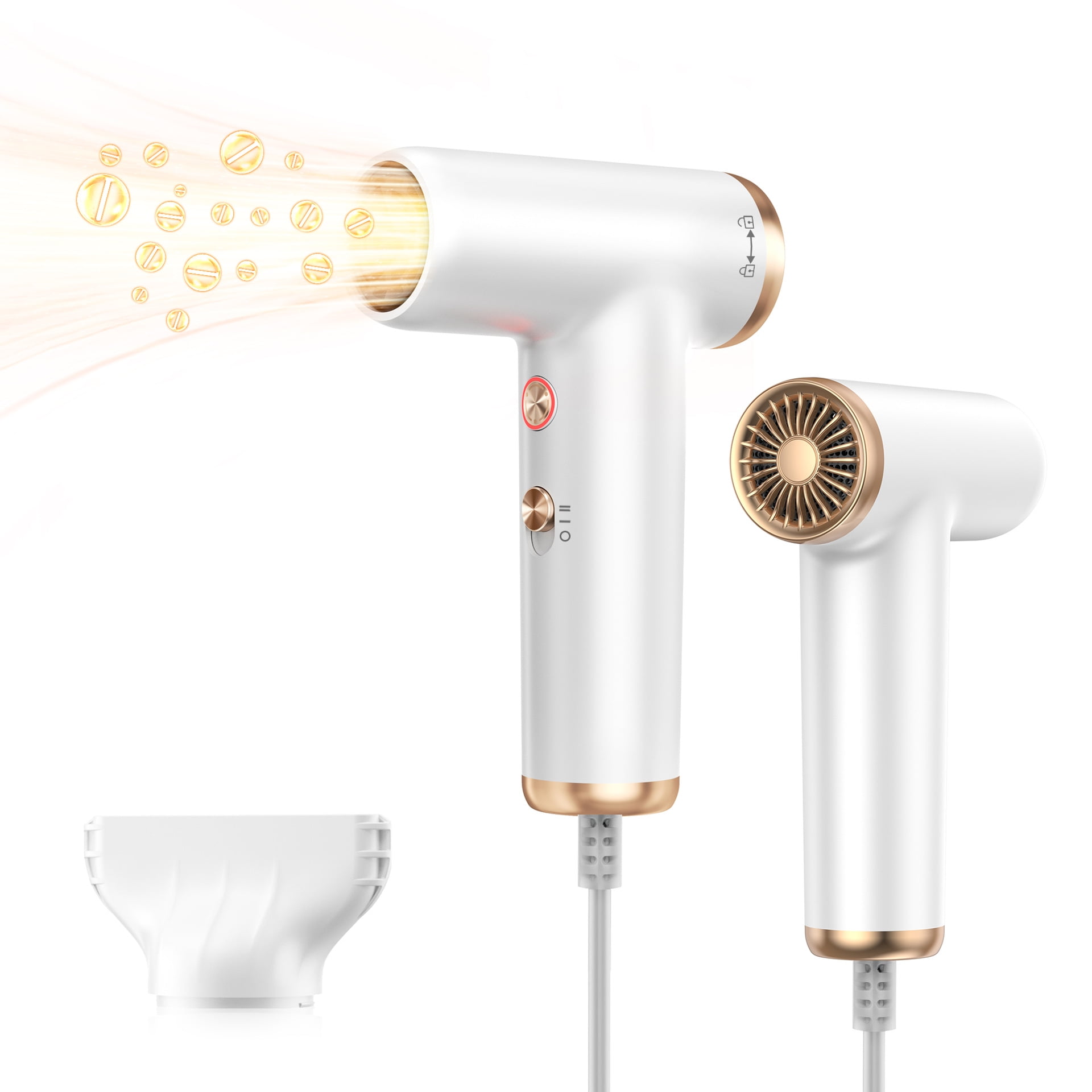 Mini Hair Dryer, High-Speed Portable Blow Dryer with 110,000 RPM Brushless Motor, Ionic Technology for Travel, Lightweight & Compact for Fast, Frizz-Free Drying