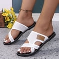 thumbnail image 4 of Rokment Mesh Flat Sandals for Women Beach Summer Lightweight Breathable Open Toe Athletic Outdoor Sports Walking Slip on Casual Comfortable Slippers White Size 9, 4 of 6