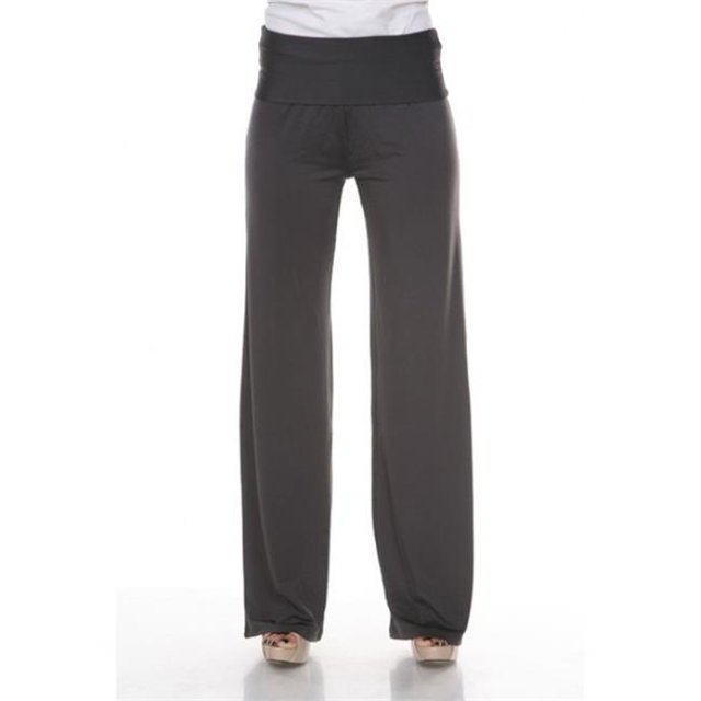 White Mark Palazzo Pants, Charcoal - Large