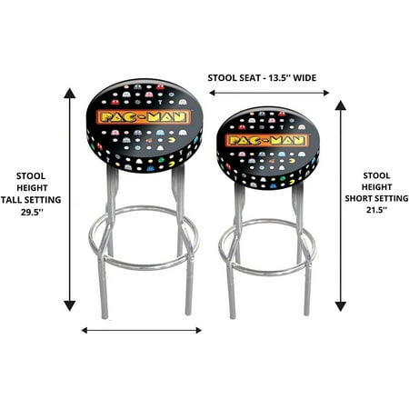 Arcade1UP - Bandai Legacy - Pac-Man Adjustable Gaming Stool
