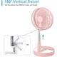 thumbnail image 4 of Ventilador de piso Gloria Ventilador portátil plegable de pie pedestal Viento fuerte enfriamiento ajustable de 360 degree personal rosa, 4 of 8