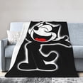 thumbnail image 2 of Felix The Cat Cartoon Throw Blanket, Super Soft Cozy Flannel Fleece Picnic Blanket for Boys Girls Adults, Warm Plush Blankets for Couch Sofa Bed Living Room, 2 of 7
