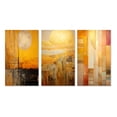 thumbnail image 2 of Designart "Rustic Memories of the Full Moon II" Modern Geometric Wall Art Set Of 3 - Gold Abstract Gallery Set For Office Decor, 2 of 7