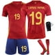 thumbnail image 1 of 2024 Copa de Europa España camiseta de local No. 9 Garvey 20 Pedri 7 Morata 19 Yamal camiseta de fútbolNo.19+Calcetines+Musleras, 1 of 1
