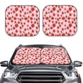thumbnail image 2 of Xecao Hand Drawn Strawberry for Foldable Car Sun Shades (2-Pack) offer sun protection with an easy-fold design for convenient windshield shading., 2 of 7