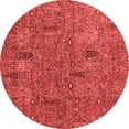 thumbnail image 1 of Ahgly Company Machine Washable Indoor Round Abstract Red Modern Area Rugs, 6' Round, 1 of 4
