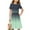 Green, variant on Spazoro Kids Girls A Line Dresses, Solid Color New Style Stretchy Wrinkle Short Sleeve Princess Dress for Child Girls Blue Size 4 T